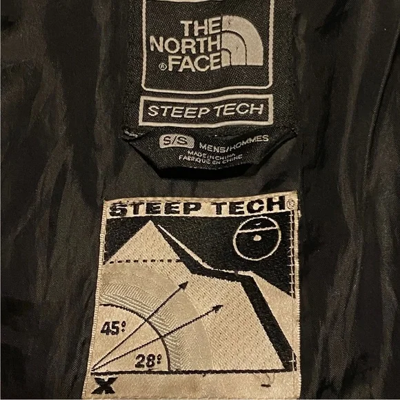 The North Face Steep Tech Black Ski Jacket Size S Vintage Ski Men’s 600 - Picture 8 of 12